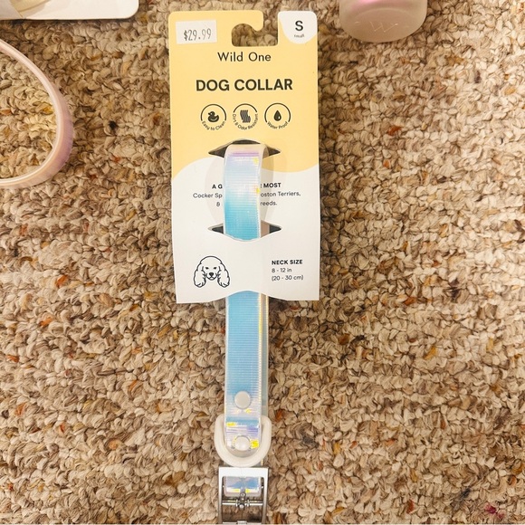 Wild One Dog Leash, Small Collar Poop Bag Carrier in Beautiful Iridescent NEW - Picture 7 of 9
